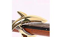 Scratch-Scratchless Shark Guitar Capo Spring-Loaded Shark Capo Shiny Accessory Rapid-Switch for Guitarists, Stage, Practice