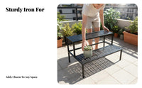 Indoor & Outdoor Use Wrought Iron Flower Pot Stand Space-Saving 3-Tier Corner Plant Stand Stable and Long-Lasting Metal Step Plant Shelf Sturdy for Gardeners, Homeowners, Apartment Dwellers, Balcony, Courtyard, Living Room, Entryway
