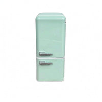 Dollhouse Refrigerator Interior Light Dollhouse Fridge Silver Handles 1:12 Scale Fridge