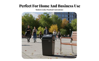Large Capacity Garbage Can Sturdy PP Material Large Capacity Trash Can Heavy-Duty Garbage Bin for Homeowners, Outdoor, Kitchen, Public Areas
