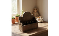 Distressed Tabletop Display Shelf Decorative Home Decor Stable Storage Furniture for Photo Staging