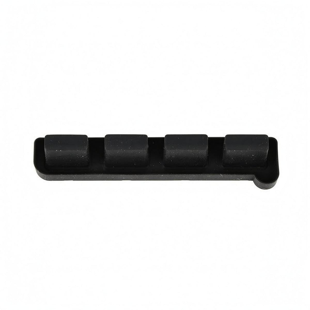 Molded One Piece 4-Button Rubber Key Strip Raised Buttons Conductive Rubber Button Assembly Smooth Finish Keyboard Conductive Pad Strip Compact