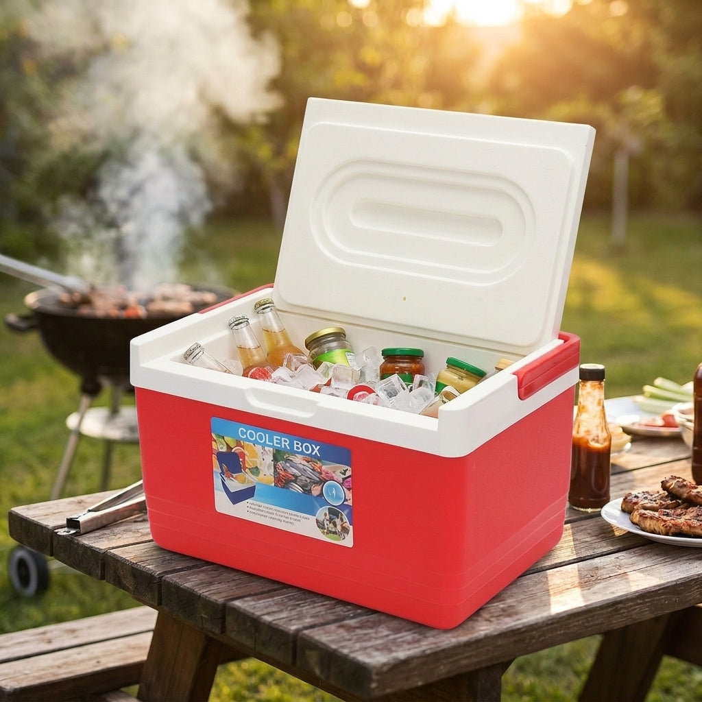 Lunch Box and Gift Box for Camping Picnic, Insulated Cool Bag with Swing Handle, Portable Cool Box for Picnic Beach, 5L Capacity Ice Bucket
