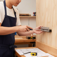 Wall Mount Hex Wrench Organizer Easy Access Wrench Rack Aluminum Alloy and Stainless Steel Hex Key Holder for Mechanics, Woodworkers