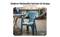 Anti-Slip Lowrear Molded Stool sturdyDuty Molded Shell Chair with Frame Legs Easy to Clean Armchair adaptable for Stall Vendors, Adults, householders, Night market stalls, Outdoor, Cafeteria, Patio