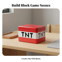 Cube Building Toy 6-Sided Attractive Links Digital Gaming Themed Block Set Great Gift Blocks for Kids, Children, Playroom, Portable, Travel