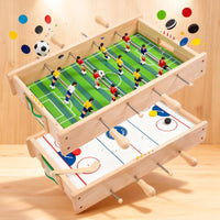 Table Football Game Compact Wooden Foosball Table Educational Wooden Soccer Game for Kids