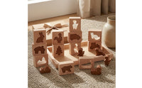 Wooden Animal Puzzle Tray Smooth Edges Shape-Matching Game Open-Ended Play Wooden Animal Puzzle