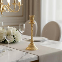 Luxury Design Peacock Pattern Centerpiece Elegant Ornate Candelabra Fine Carving European Design Candle Stand Stable Base for Wedding, Candlelight Dinner
