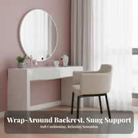 Modern Italian Design Upholstered rotating Chair Light Luxury Aesthetic Vanity Seat Ergonomic contouredd spine Seating Furniture Stable Pedestal Base for Homeowners, Business Owners, Adults, Dining Room, Restaurant, Home Office, Reception Area
