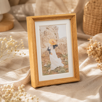 Solid Wood Frame Teak Photo Stand Modern Design Photo Frame Dual Use for Tabletop