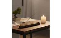 Wooden Aromatic Stick Holder Zen Design Walnut Wood Ash Catcher Multi-Size Holes