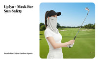 Protection Face Cover UPF 50+ Ice Silk Sun Cover Ice Silk Sun Guard Breathable Full Face Neck Gaiter Skin-Gentle