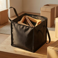 Soft-Sided Hanger Storage Bag Open-Top Square Textile Storage Bag Carry Handles