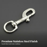 Single-Ended Bolt Snap Precise Coiled Mechanism Diving BCD Clip Rustproof Swivel Bolt Snap Hook Single-Hand Operation for Technical Divers, Freedivers, Outdoor Enthusiasts, Underwater, Boating, Crafting
