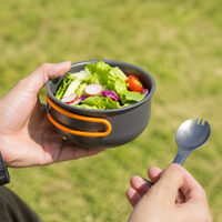 Lightweight Picnic Set, Foldable Cutlery Set, 4-Piece, Chopsticks & Spoon Set, For Solo Camping, Hiking, Outdoor, Portable