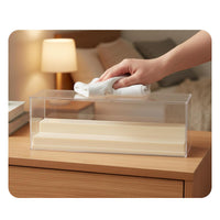 Figure Display Cabinet High Clearness Dustproof Collectible Shelf Easy-Mount Installation Clear Display Case for Collectors, Desktop