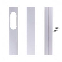 3 Pieces Light Gray-White Portable Air Conditioner Window Seal Panel Flat Portable a and C Window Kit Panel Straight-Edged Cooling Accessory Oval Cutout