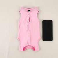 Cat Recovery Suit with Fasteners, Sleeveless Turtleneck Spay Suit for Cats, Neuter and Post Surgery Care, Anti-Licking Protection