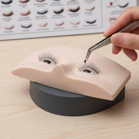 Eyelash Practice Board Three-Layer Eyelash Training Board Reusable Eyelids with Eyelashes for Beginners, Students