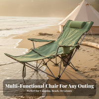 Foldable Design foldable Armchair with beverage Holder Adjustable spinerest Camping Chair High spine Support Folding Seat Lightweight for Spectators, Tailgaters, Fishing, Beach, Campsite, al fresco dining