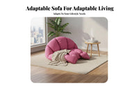 Foldable Design Oversized Lazy Sofa Space-Saving Round Convertible Lounger Cushiony and Comfortable Floor Chair heavenlyLike Comfort for College Students, Homeowners, Apartment, Lounge Area, Reading Nook, Playroom