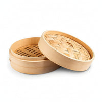 Bamboo Steamer Basket with Lid Simple to Use Bamboo Steamer Basket Cookware Traditional Healthy for Home Cooks, Dumplings
