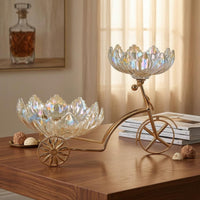 Pedal-Powered Fruit Tray Tricycle Fruit Bowl Tabletop Home Decor for Dining Table, Cabinet