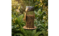 Hanging Bird Feeder Decorative Bird Feeder with Tray Weather Resistant for Patio