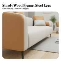 Modern Design Two-Tone Couch and Armchair Set Sleek & Professional Reception Seating Space-Saving Layout Commercial Furniture High-Density Foam Cushions for Business Owners, Office Managers, Interior Designers, Waiting Area, Break Room, Hotel