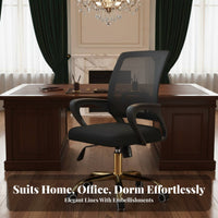Adjustable Height Rolling Mesh Task Chair 360-Degree Swivel Mesh Back Rolling Chair Reclining Backrest Computer Seat Ergonomic Design for Distant Workers, Students, Adults, Conference Room, Bedroom