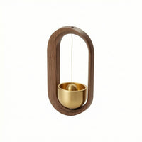 Door Bell with Wooden Frame Hanging Door Chime Bell Minimalist Wind Chime for Entryway, Wall