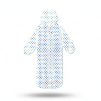 Waterproof Raincoat with Hood Full-Body Raincoat Translucent Rain Poncho Thickened for Students