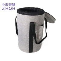 Portable Gray Singing Bowl Bag Handheld Crystal Bowl Storage Tote