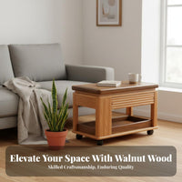 Foldable Design Wheeled C-Table Nordic aesthetic Serving Cart Space-Saving Household Furniture With casters for Small Apartment Dwellers, Remote Workers, Students, Living Room, Bedroom, Home Office
