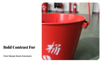Space-Saving Semi-Circular Fire Pail Long-Lasting Stainless Steel Sand Pail High-Visibility Markings Wall-Mounted Fire Pail for Safety Away from Icers, Property Managers, Building Administrators, Corridors, Gas Stations, Public Buildings, Warehouses