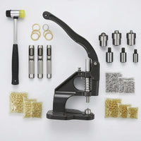 Hand Press Machine with Dies Hand Press Machine Set Benchtop Eyelet Setting Tool for Leathercrafters, Leathercraft, Workshop