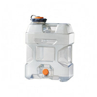 Built-in Handle Water Storage Container Faceted Sides Tap Water Container PC Plastic Liquid Dispenser Wide Opening