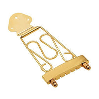 Polished Jazz Guitar Bridge Decorative Tailpiece with Bridge Electric Trapeze Tailpiece Stable Tuning for Luthier