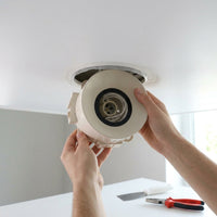 Kitchen Lights and Light Fitting for Living Room, Single Beige GU10 Downlights for Ceiling and LED Ceiling, Stretch Ceiling Installation Base
