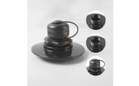 Inflation Fitting with Tethered Cap Black Inflation Fitting Easy to Turn Replacement Air Valves for Surfing Kites
