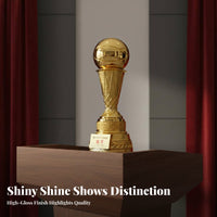 Creative Design Basketball Award Gold-Color Plated Sports Competition Award Impressive Display Piece for Champions, Tournaments, Clubhouse