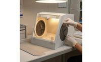 Transparent Viewing Window Oral Sandblasting Box Built-in Lamp Dustproof Sandblasting Box Glove Ports Dustproof Cabinet Filter System