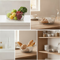 Drain Basket Resistant Stainless Steel Basket Airy Countertop Storage Organizer for Home Cooks, Kitchen