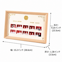 Wooden Photo Stand 2 Inches Holds 10 Photos Wedding Anniversary Photo Frame Tabletop Stylish