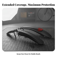 2 Pieces Universal Cycle Fenders Wide Design Front and Rear Mudguard Set Front and Rear Cycle Spray Guards High Toughness