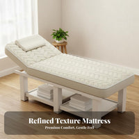 Solid Wood Massage Bed Multi-Functional Spa Facial Bed Adjustable Backrest Eyelash Extension Table for Estheticians, Treatment Room