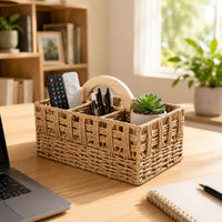 Woven Rope Storage Container Portable Rope Storage Container with Handle