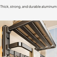 Foldable Space Aluminum Towel Rack Set, Bathroom Organizer