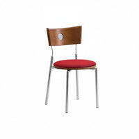 Vintage Aesthetic Wood and Metal Chair Space-Saving Dining Seating Minimalist design Household Furniture sturdy Construction for Apartment Dwellers, Interior Designers, Kitchen, Bistro, Living Room, Home Office